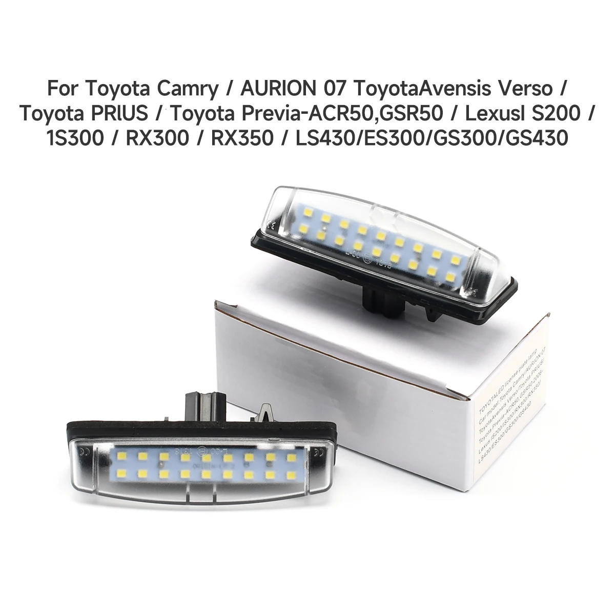 2 шт. идентификатор номерного знака для Toyota Camry AURION 07 Avensis Verso PRlUS светодиодный