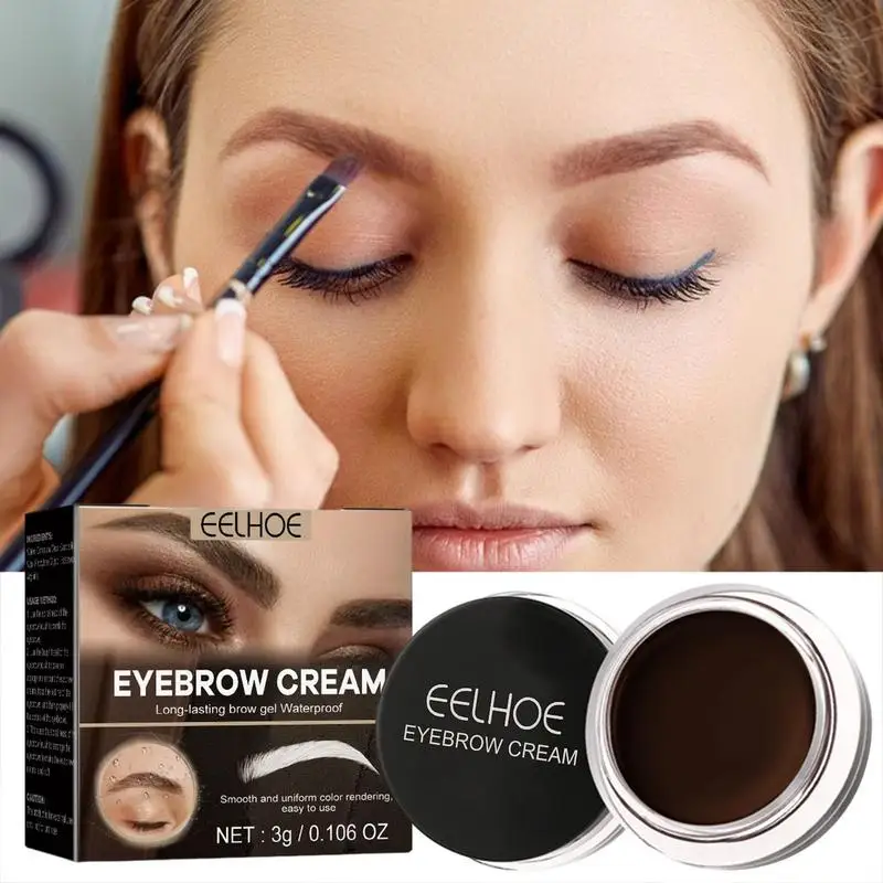

4 Colors Eyebrow Enhancers Long Lasting Waterproof Eyebrow Natural Quick-drying Eyebrow Cream With Eyebrow Brush Cream