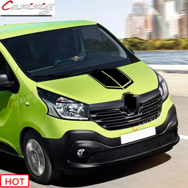 Наклейка на капот автомобиля для Opel VIVARO MPV, Декоративная Виниловая наклейка на крышку автомобильного двигателя, аксессуары для внешнего вида, спортивные полосы для гонок