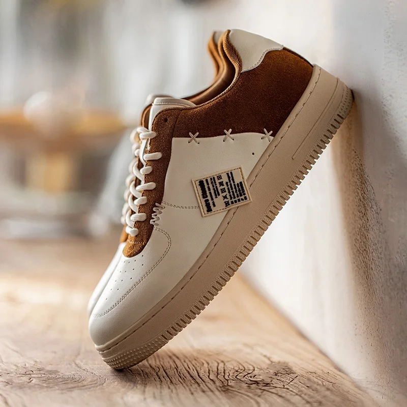 Maden-zapatos informales para hombre, zapatillas clásicas de colores mezclados, con plataforma y cordones, transpirables, diseño Vintage, novedad de 2022