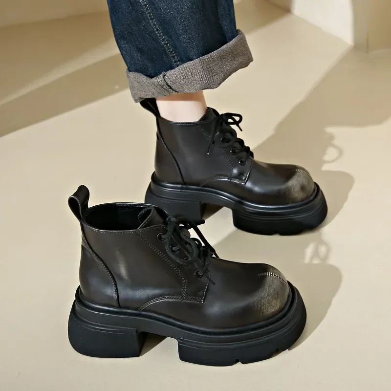 Женские осенне-зимние и осенние ботинки 2024 женская обувь короткие сапоги на