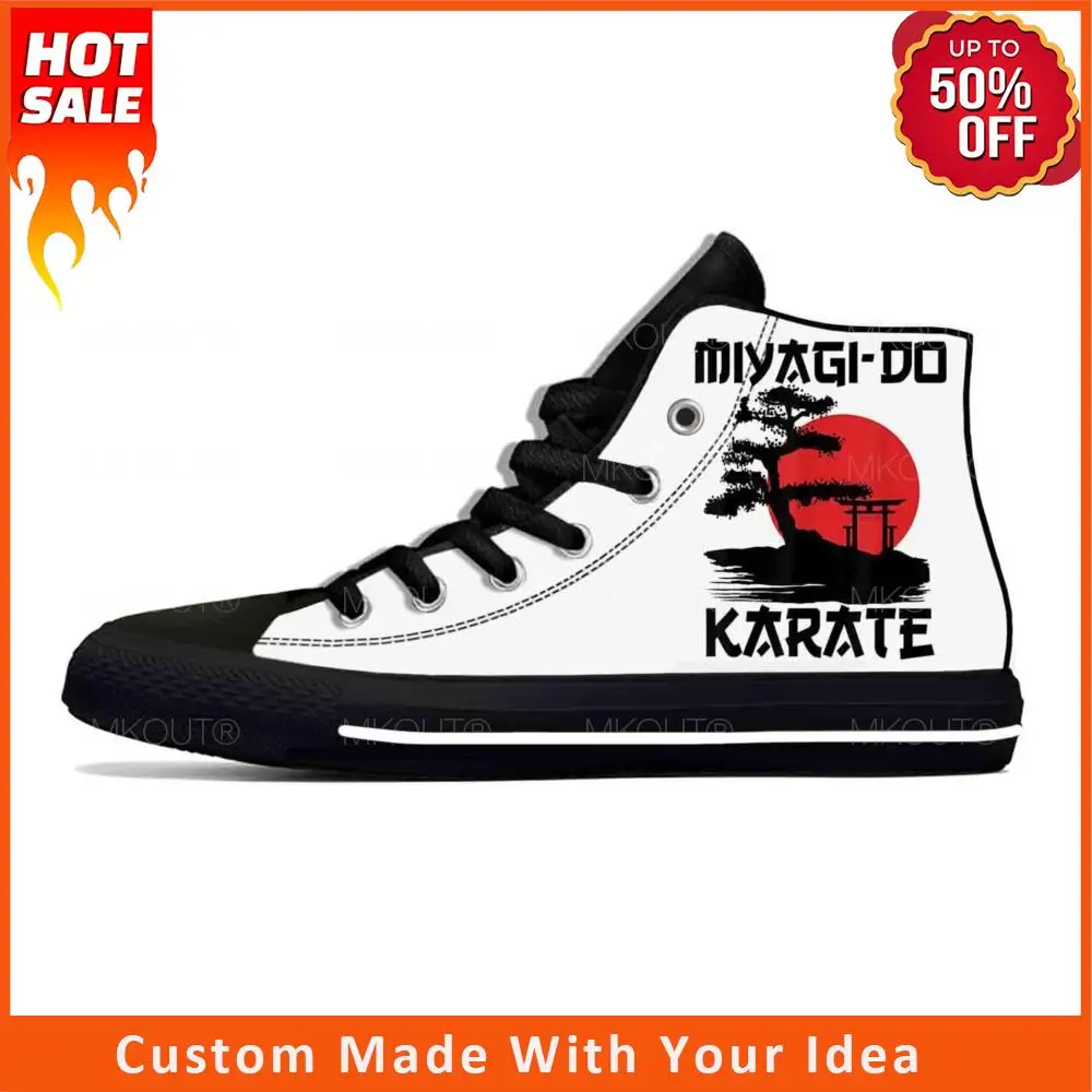 Kai Miyagi Do Karate Japanese Kung Fu Cobra Funny Casual Cloth Shoes High Top Lightweight Breathable 3D Print Men Women Sneakers