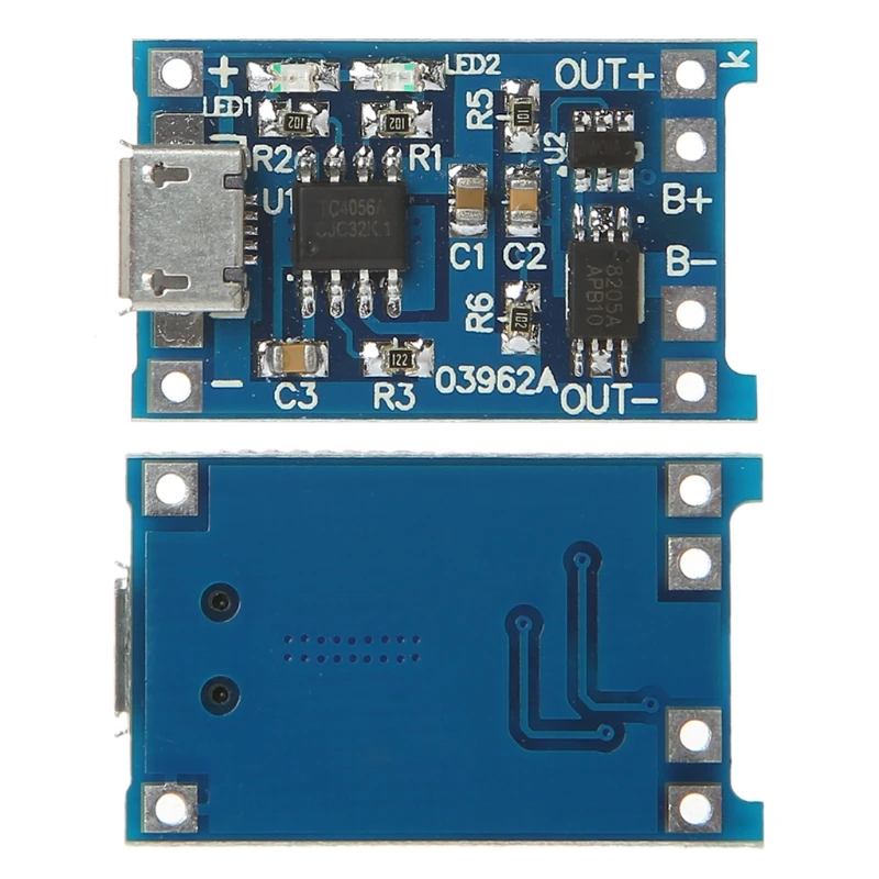 

Li-ion Lithium Battery Charger Protection Board 5V1A 2A Micro USB Microphone