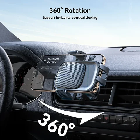 Joyroom Phone Holder Mount for Car Air Vent Hands-Free Universal Cell Phone Mounts 360° Rotation for iPhone 16 15 14 13 Pro Max