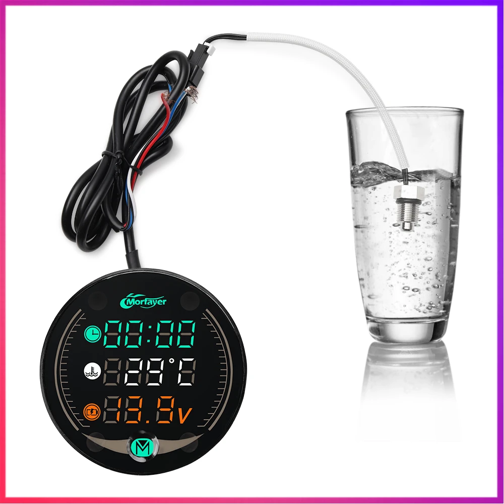 

KOSO Motorcycle electronics For PCX NMAX XMAX 125 250 300 XJ6 CB650F AEROX Water Temperature Hour counter Voltage meter with USB