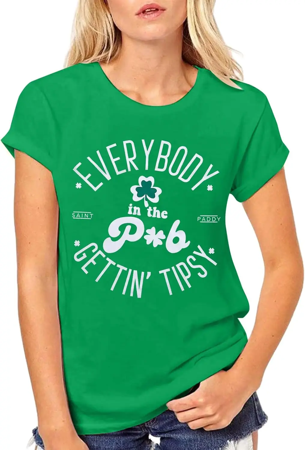 Женская рубашка на День Святого Патрика рубашки с надписью все в пабе получение