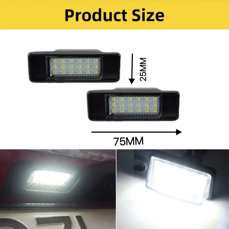 2X для Citroen C2 C3 C5 C6 C8 и Peugeot 106 1007 207CC 307 308 3008 406 508 607 светодиодный номерной знак задний