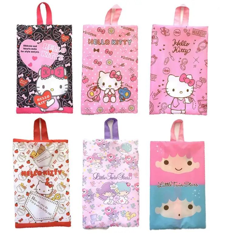 

Sanrios Hellokittys My Melody Cinnamoroll помпон Пурины милые аниме Kawaii мультфильм водонепроницаемый подвесной тип обуви полотенце сумка для хранения