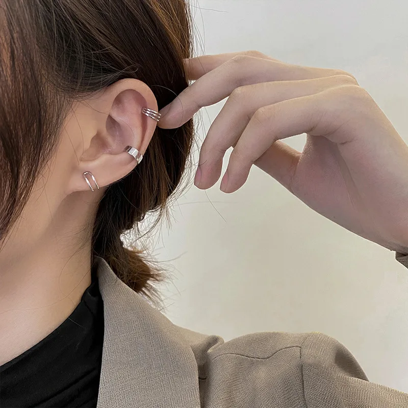 

12Sets/Lot Three-Piece Earbone Clip without Ear Hole for Women