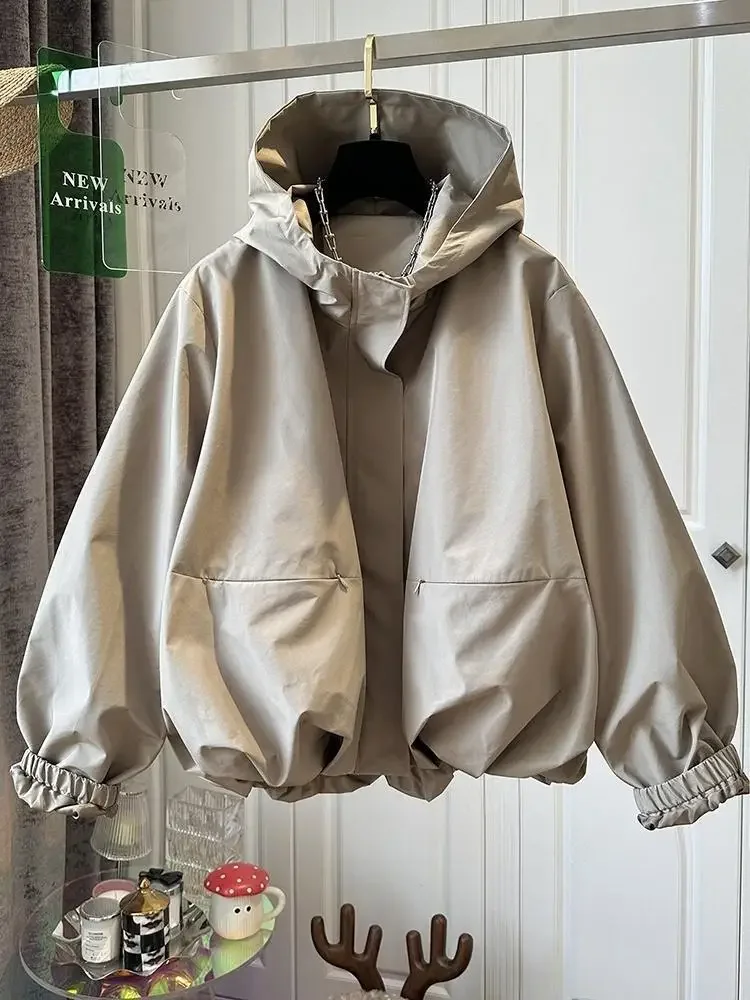 SuperAen модный корейский стиль уникальный повседневный плащ с капюшоном на