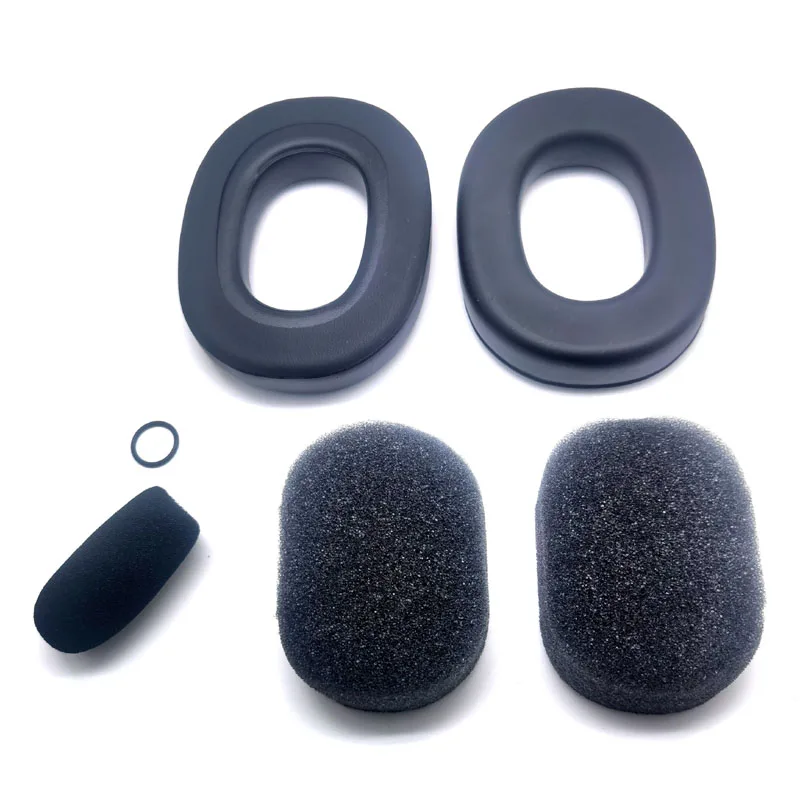 Set Ear Seals Ear Pads w/ Microphone Foam Cover for David Clark H10 Series,ATH-50x,Rugged,ASA Telex 25xt Pilot Aviation Headset