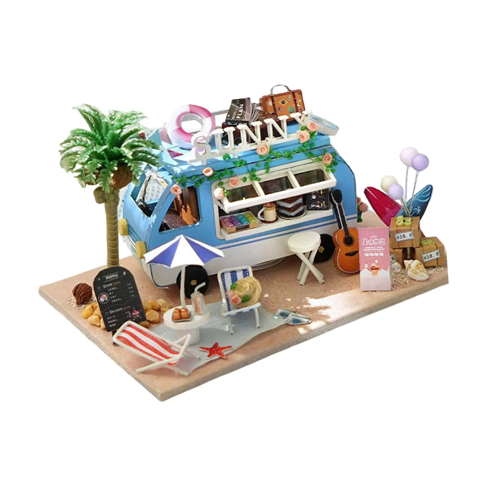 

Деревянный миниатюрный кукольный домик, набор «сделай сам», креативная комната с мебелью, наборы мини-домиков для девочек