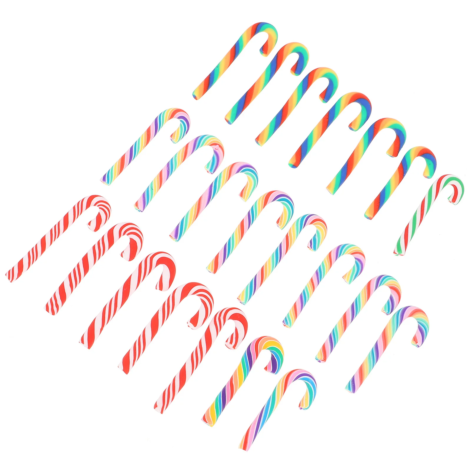 

Candy Cane Christmas Ornament Hanging Diy Clay Tree Polymer Charms Canes Crafts Decor Charm Case Decoration Decorations