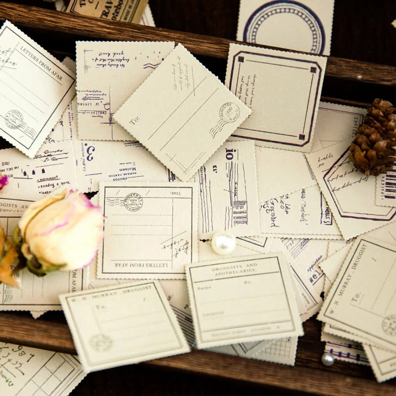 30 шт. винтажные тканевые карманные фотообои с изображением сообщений