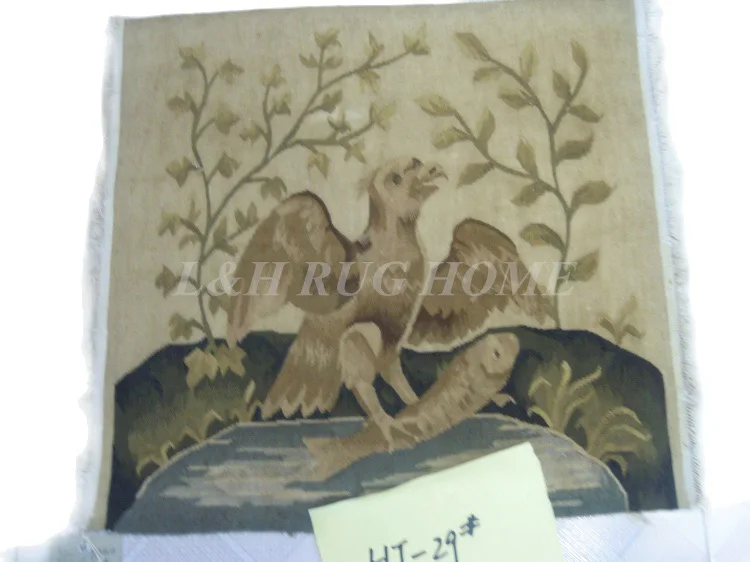

Бесплатная доставка, наполовину законченная Подушка Aubusson 18 х18 дюймов (без бархата и бахромы), серия с животными-Eagle