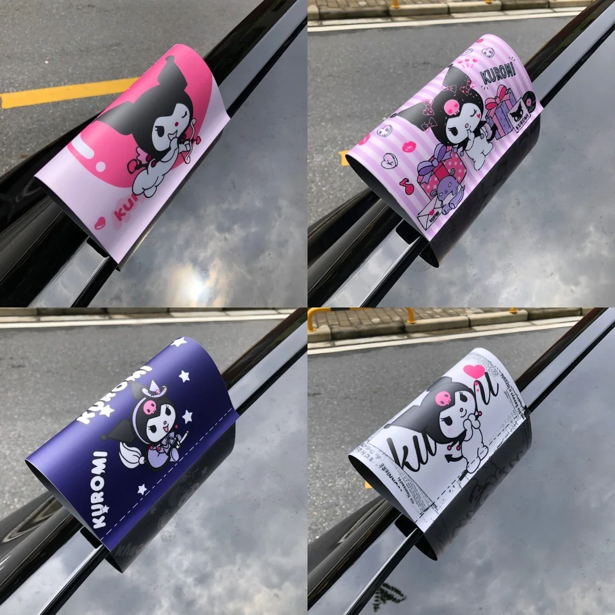 Моющаяся Автомобильная этикетка Kuromi Sanrio наклейка моя мелодия мультфильм Милая