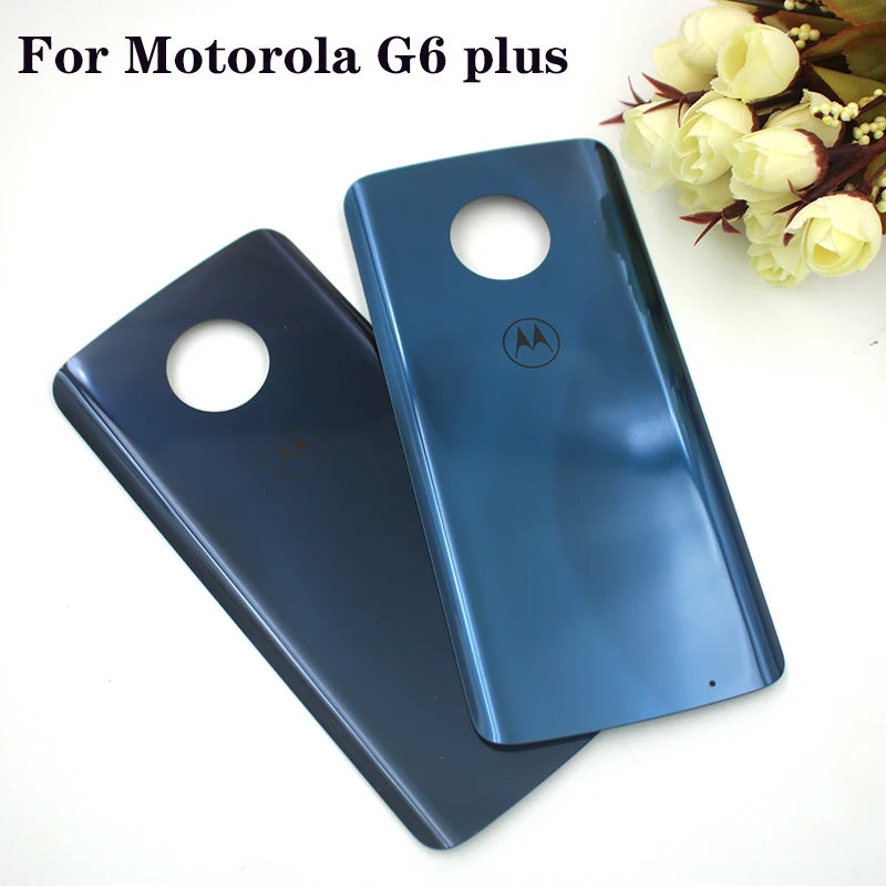 

Original For Motorola G6 Plus Battery Back Cover Rear Glass Door Housing Panel Case Replacement For Moto G6Plus +Sticker & Logo