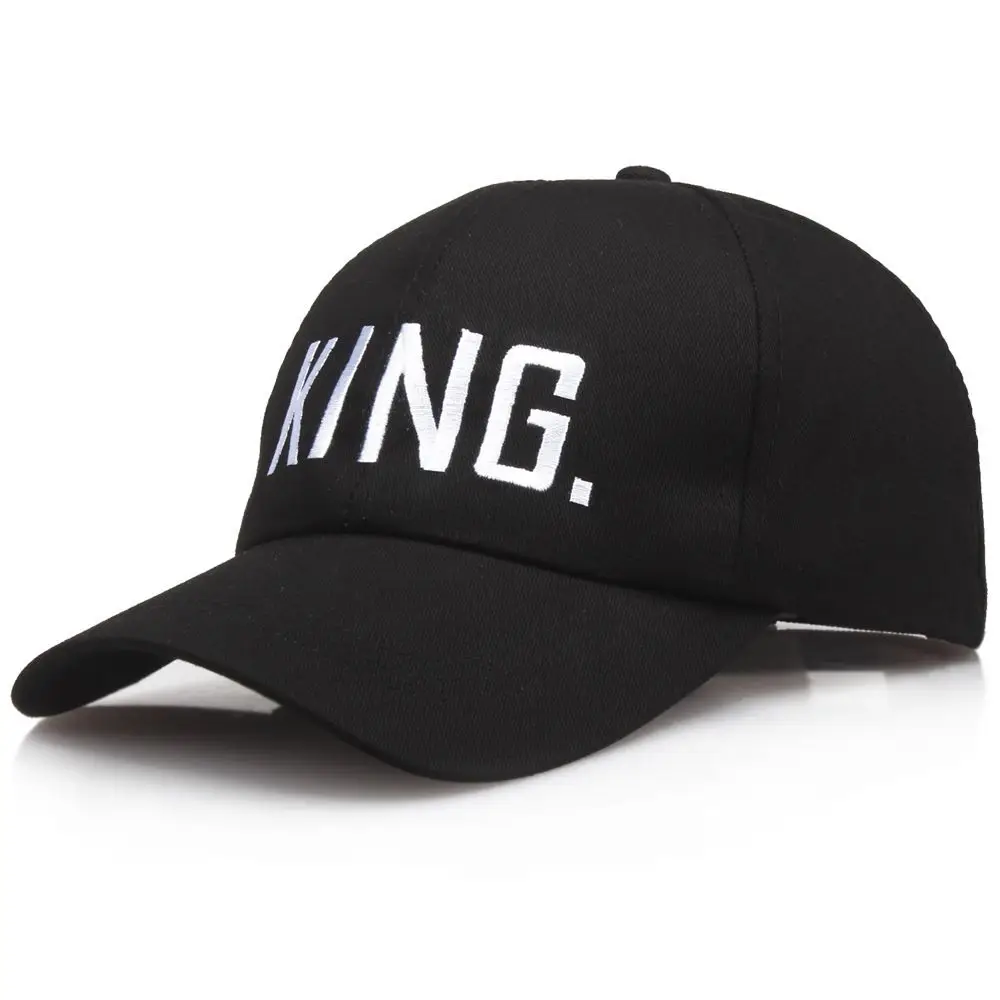 

Dropship KING QUEEN Baseball Caps Snapback Men Women Visor Dad Bone White Black Couple Hat Hip Hop Sport Gorras Casquette Hats