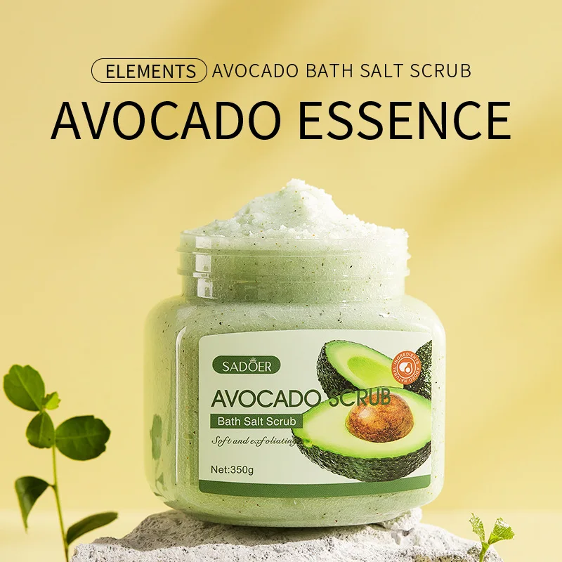 

Sadoer Fruit Bath Salt Scrub Exfoliating Pore Cleansing Oil Control Removes Dirt Scrub Body Treatment Beauty Health