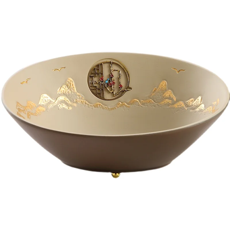 

Chinese family living room coffee table fruit plate creative modern fruit nut snacks simple plate decorative ornaments