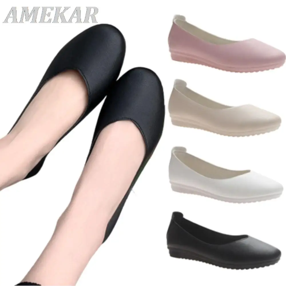 

Women's Flat Round Head Shallow Mouth Peas Single Shoes Casual Non-slip Soft Bottom Shoes Lady 2022 Spring Autumn New Loafers