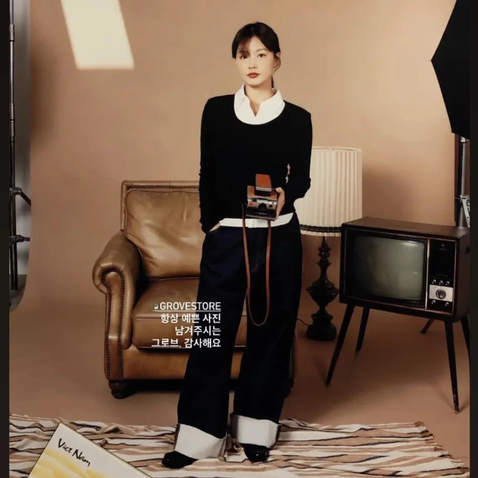 В наличии! * E24 Осенние новые приталенные Рубашки Стиле Ретро контрастных цветов