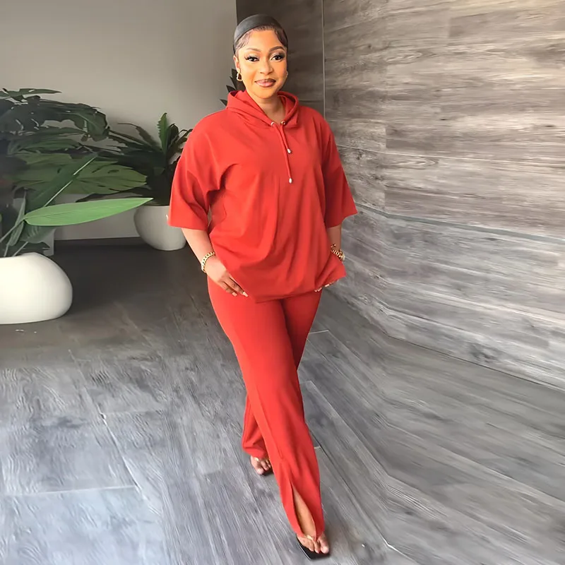 

Комплект из 2 предметов Женская африканская одежда Дашики модная однотонная Толстовка Топы + эластичные брюки с вилкой африканские комплекты для женщин Повседневная Уличная одежда