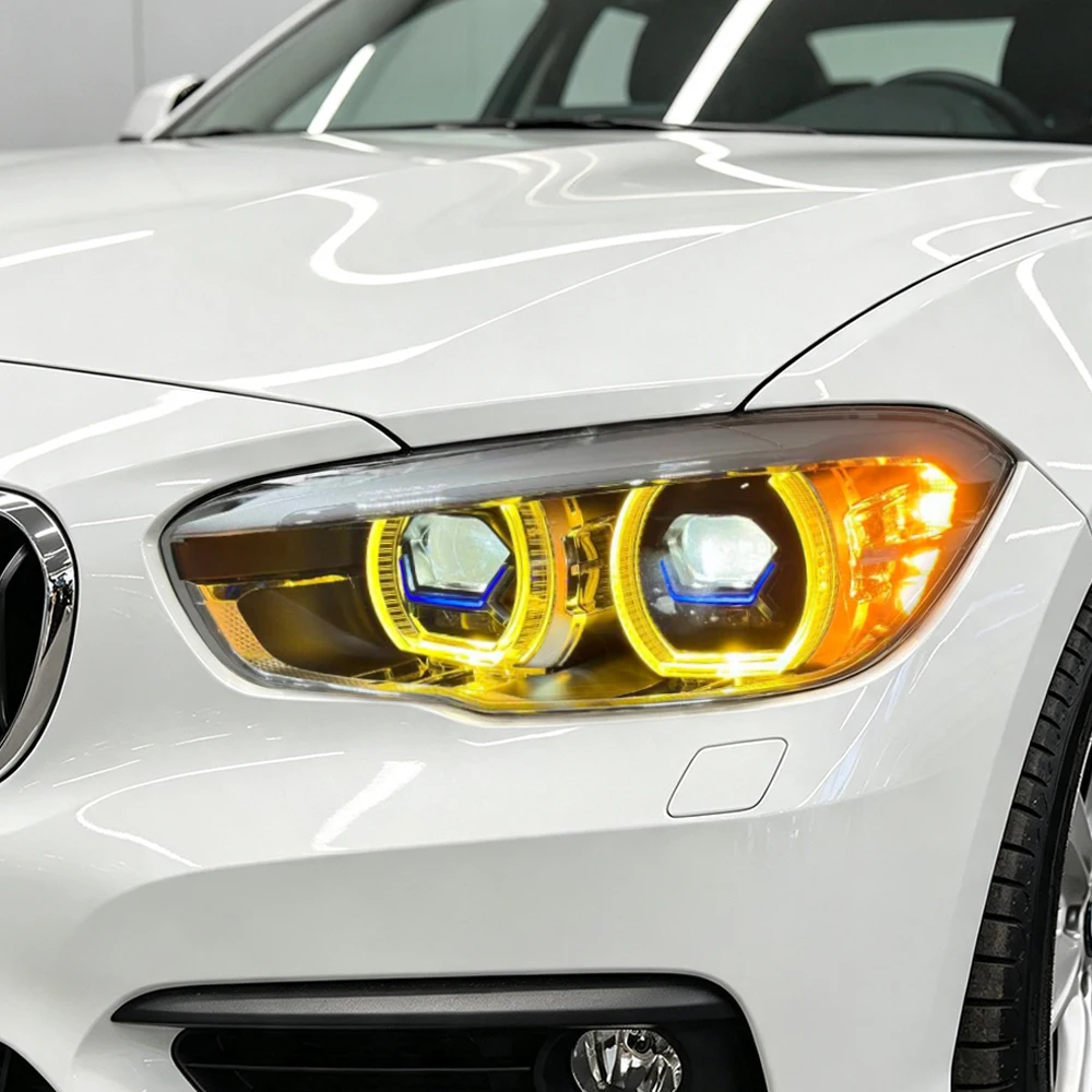 Фото Для BMW 1 серии F20 2015-2018 модернизированный светодиодный блок фар с эффектом запуска. №4