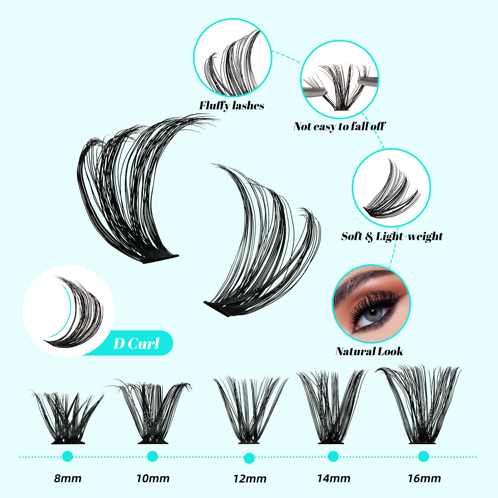 Набор для наращивания ресниц Amzgirl