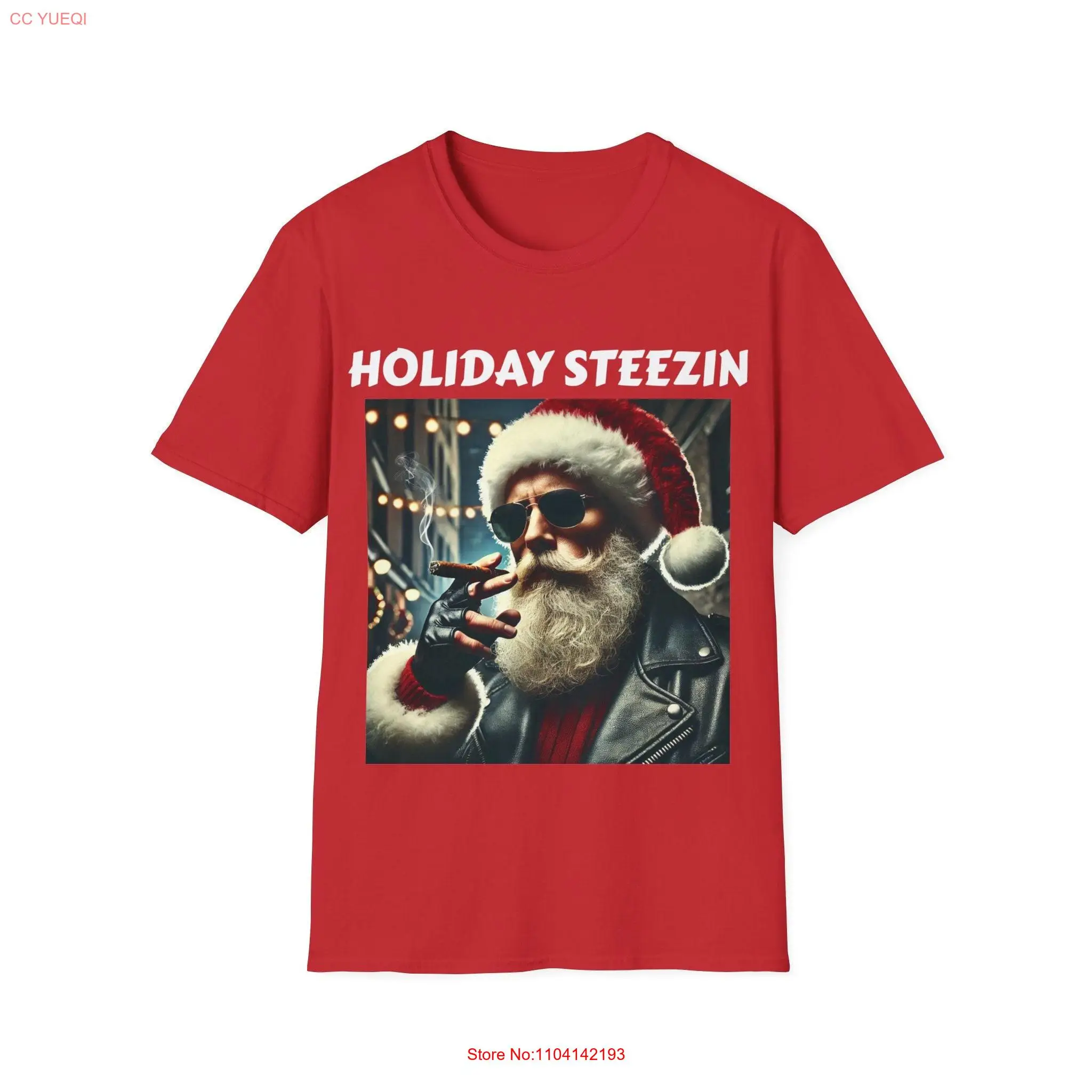Праздничный STEEZIN SANTA это круто как F I Love Bad Boy Oh Yeah Lookin моя футболка с длинным или