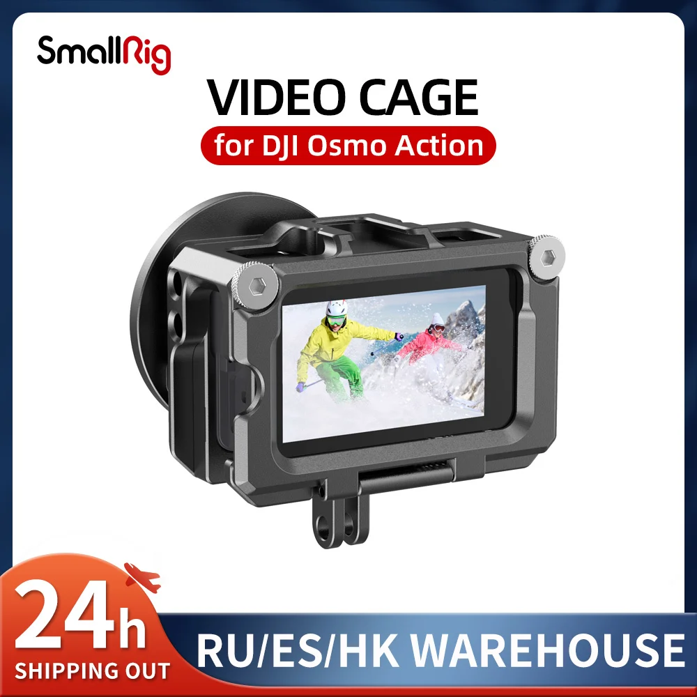 SmallRig OSMO Vlogging Video Cage for DJI Osmo Action (Compatible with Microphone Adapter) CVD2475