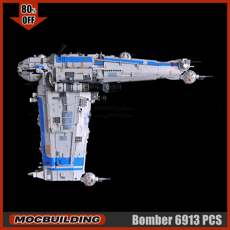 Фото Конструктор UCCS Space Movie MOC: Бомбардировщик-истребитель, технологичные блоки, игрушки-транспорт, коллекционные модели, подарки на Рождество №2