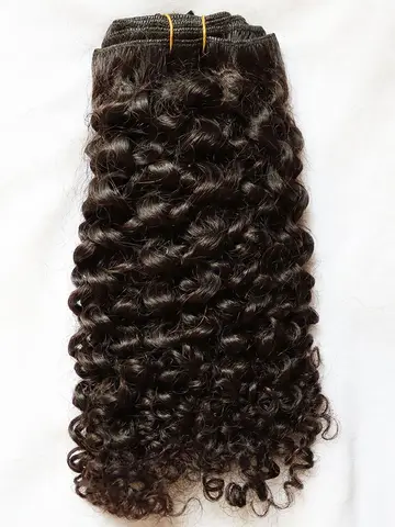 Наращивание человеческих волос на заколке, вьющаяся голова Джерри, качество, 120 грамм, заколки из натуральных волос для чернокожих женщин