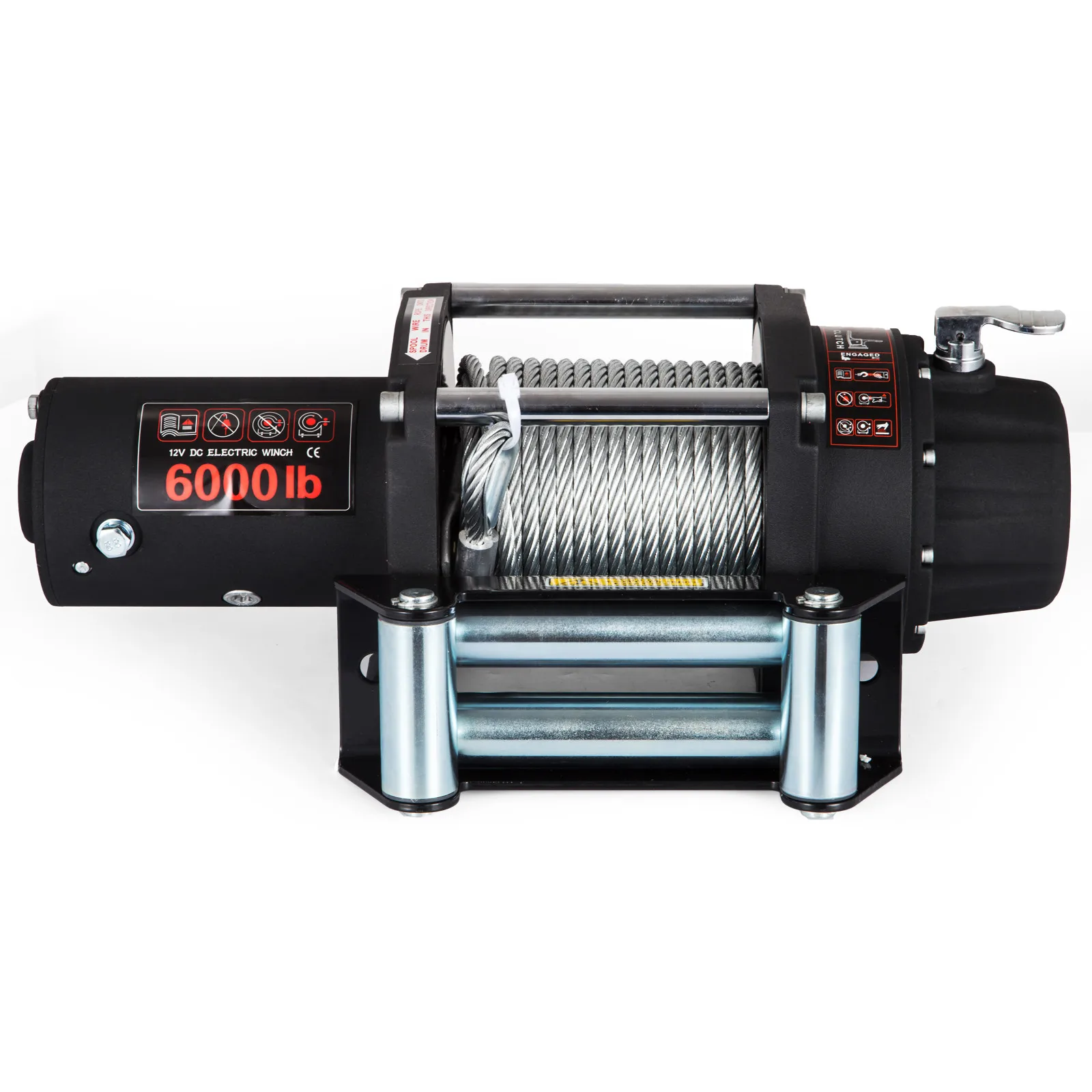 

12V 6000LBS Gear Train Roller Recovery Car Electric Winch with Remote Control