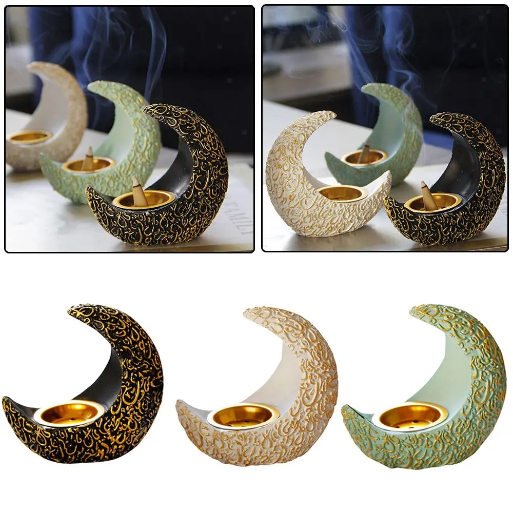 

Creative Resin Home Decoration Moon Ornaments Incense Holder Aromatherapy Furnace Incense Burner