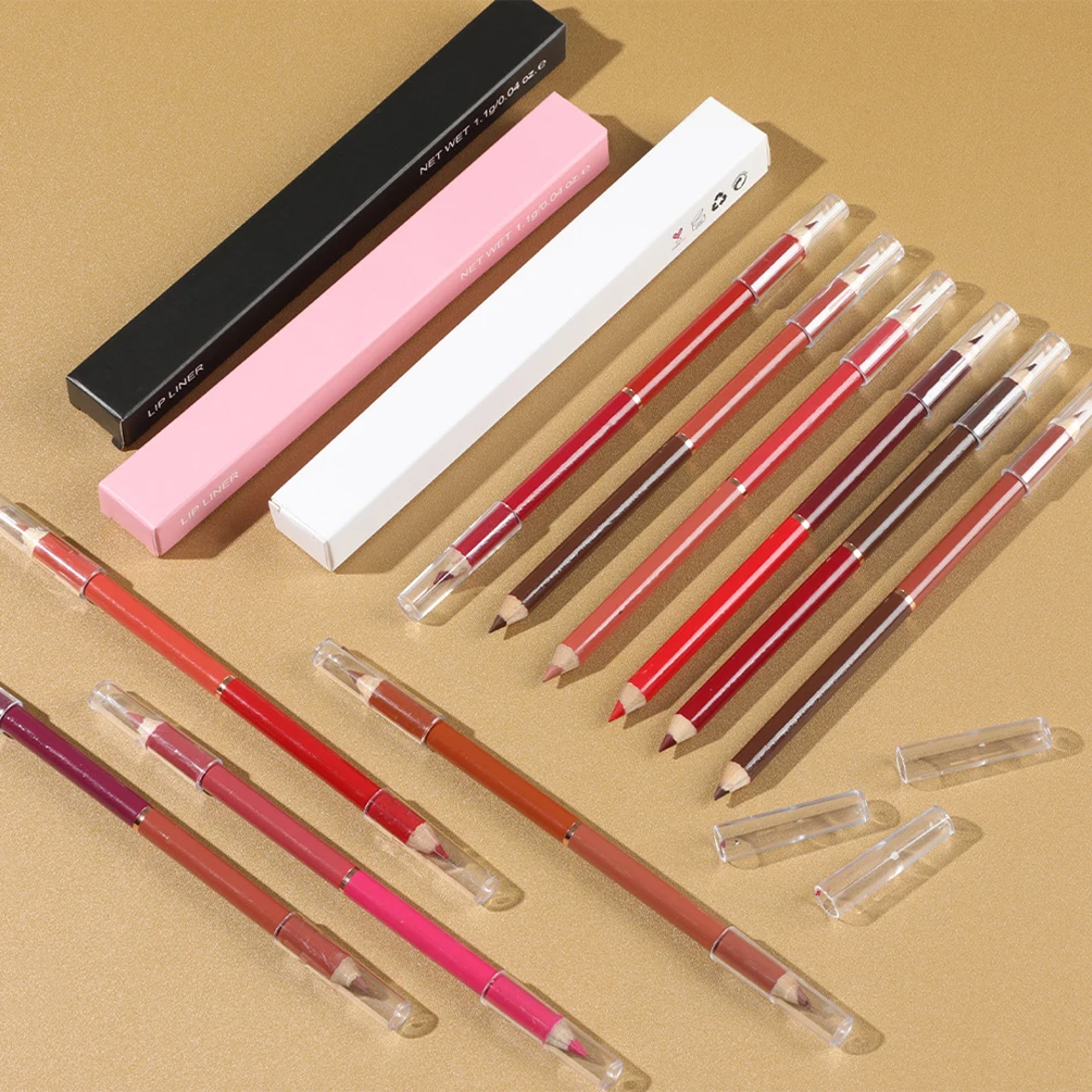 

High Quality Lip Liner Private Label Double-head Waterproof High-pigmentation Lipstick Multi-functional Eyeliner Eyebrow Pencil