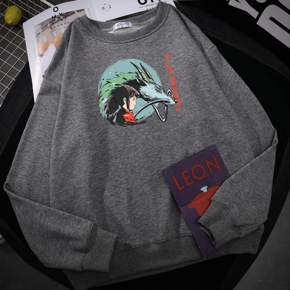 

Spirited Away Anime Printed Men's Hoody Cartoons High Quality Sweatshirt Fashion Casual Hooded Autumn Loose Women Pullover Tops