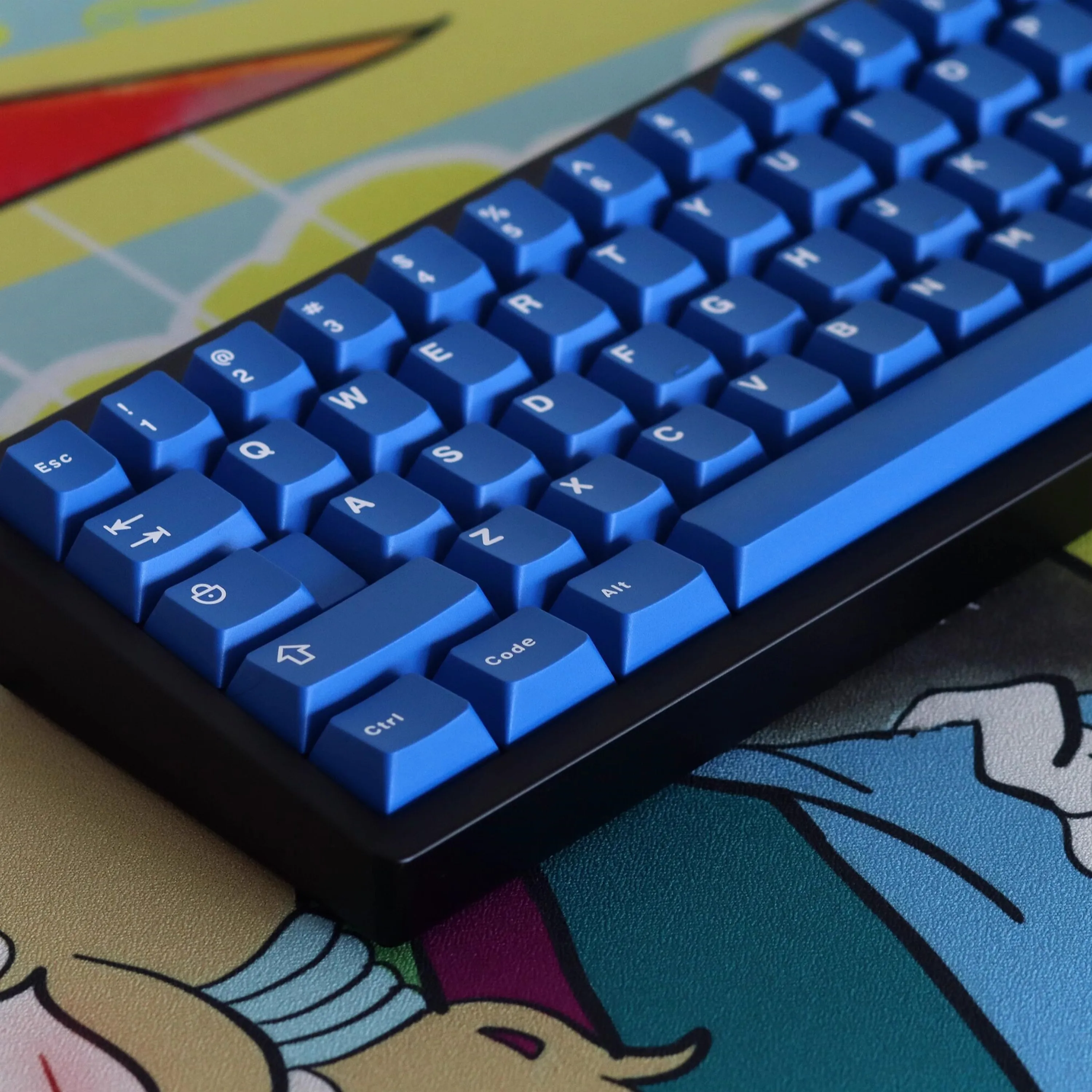 Фото Кастомные кейкапы Aifei Icon GMK Classic Blue, 132 клавиши, ABS, Double Shot, Cherry Profile, для клавиатур 61, 64, 68, 84, 87, 96, 980, 104. Подарок. №2