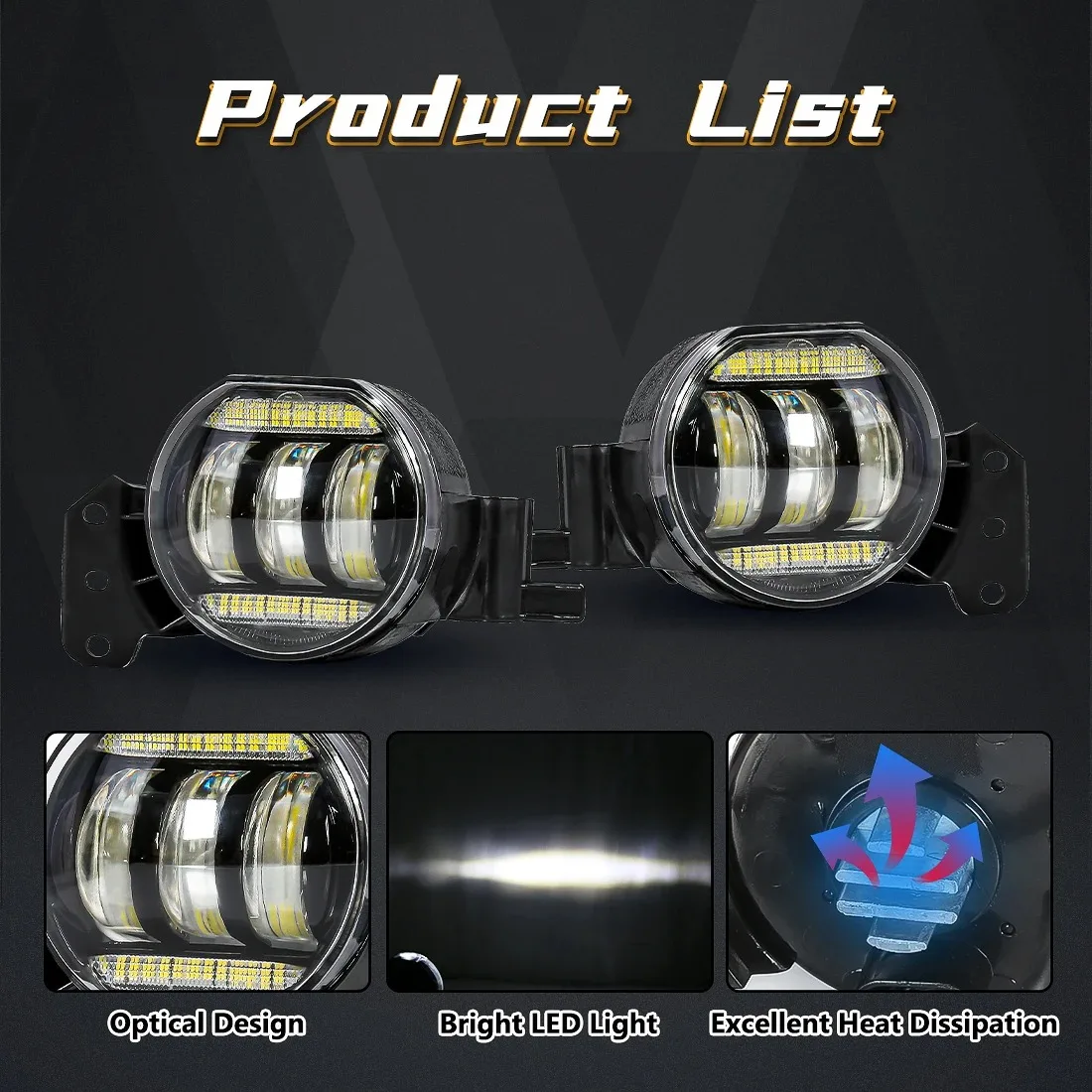 Фото Противотуманная фара для BMW E46 E60 E61 2003-2008 с LED Angel Eyes, линзой и галогеном, аксессуар для переднего бампера №3