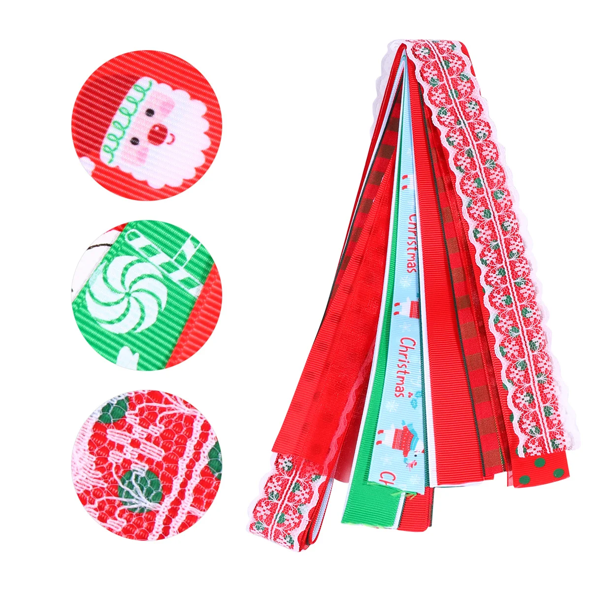 

25pcs Christmas Decoration Ribbon Printed Ribbon DIY Supplies