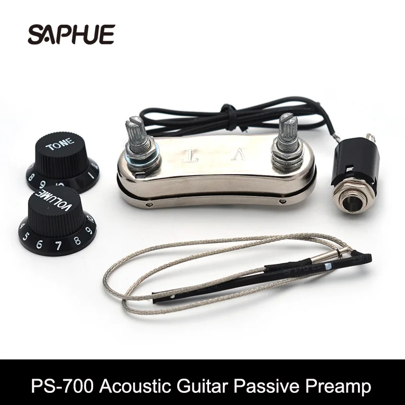 

PS-700 With 500K 1V1T Acoustic Guitar Passive EQ Preamp Piezo Pickup with Volume and Tone Control Knob