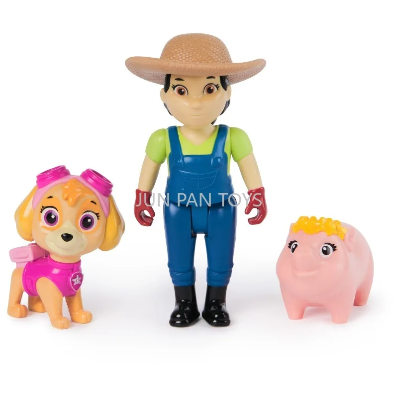 Фото Оригинальный набор фигурок героев PAW Patrol: Чейз, Скай, Маршалл, Рабл, Киттен, Пиг, Чикен. Игрушки для ролевых игр для детей. №3