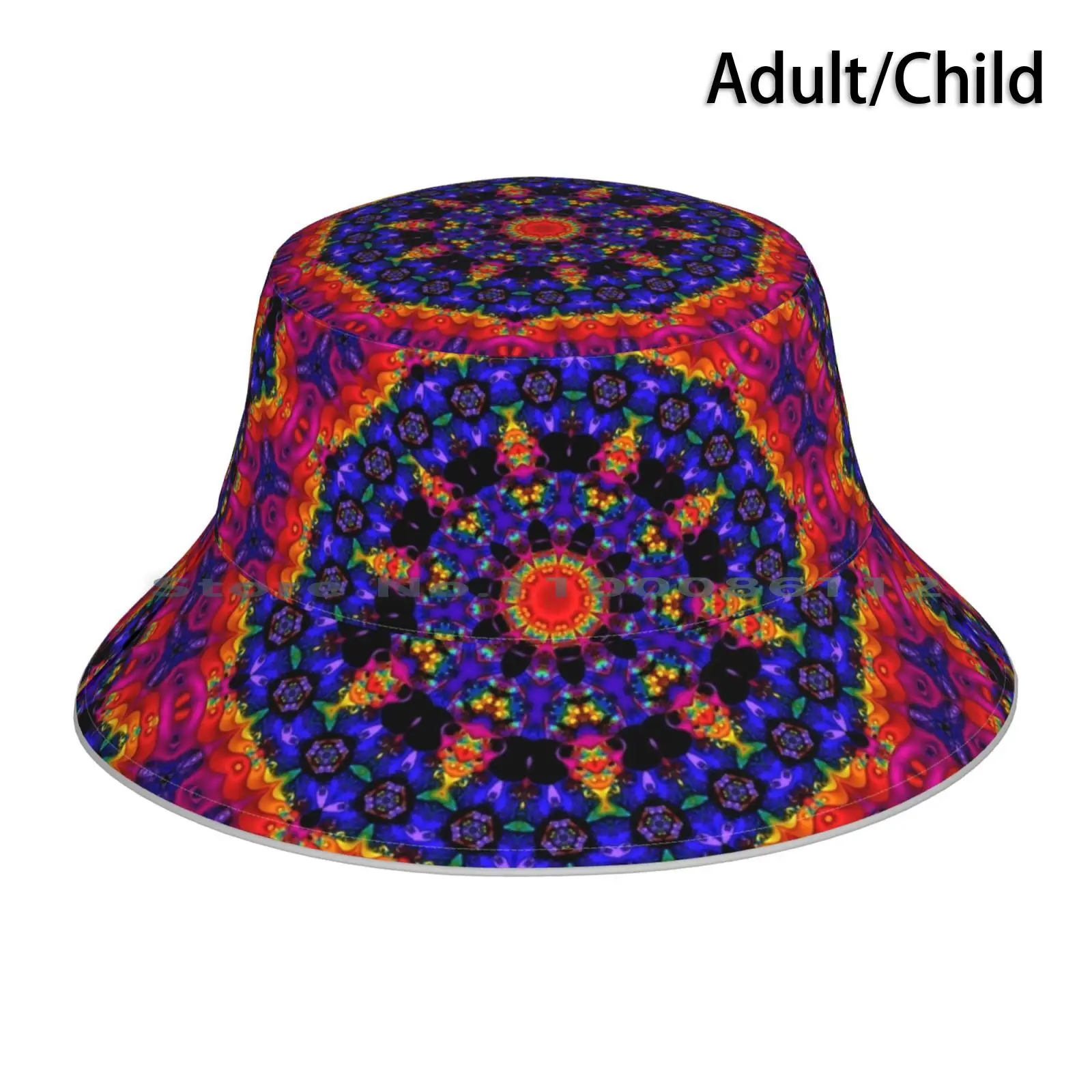 

Калейдоскопический узор Панама Солнцезащитная шапка калейдоскоп узор абстрактный яркий цветной Фрактальный астрологический фон баланс