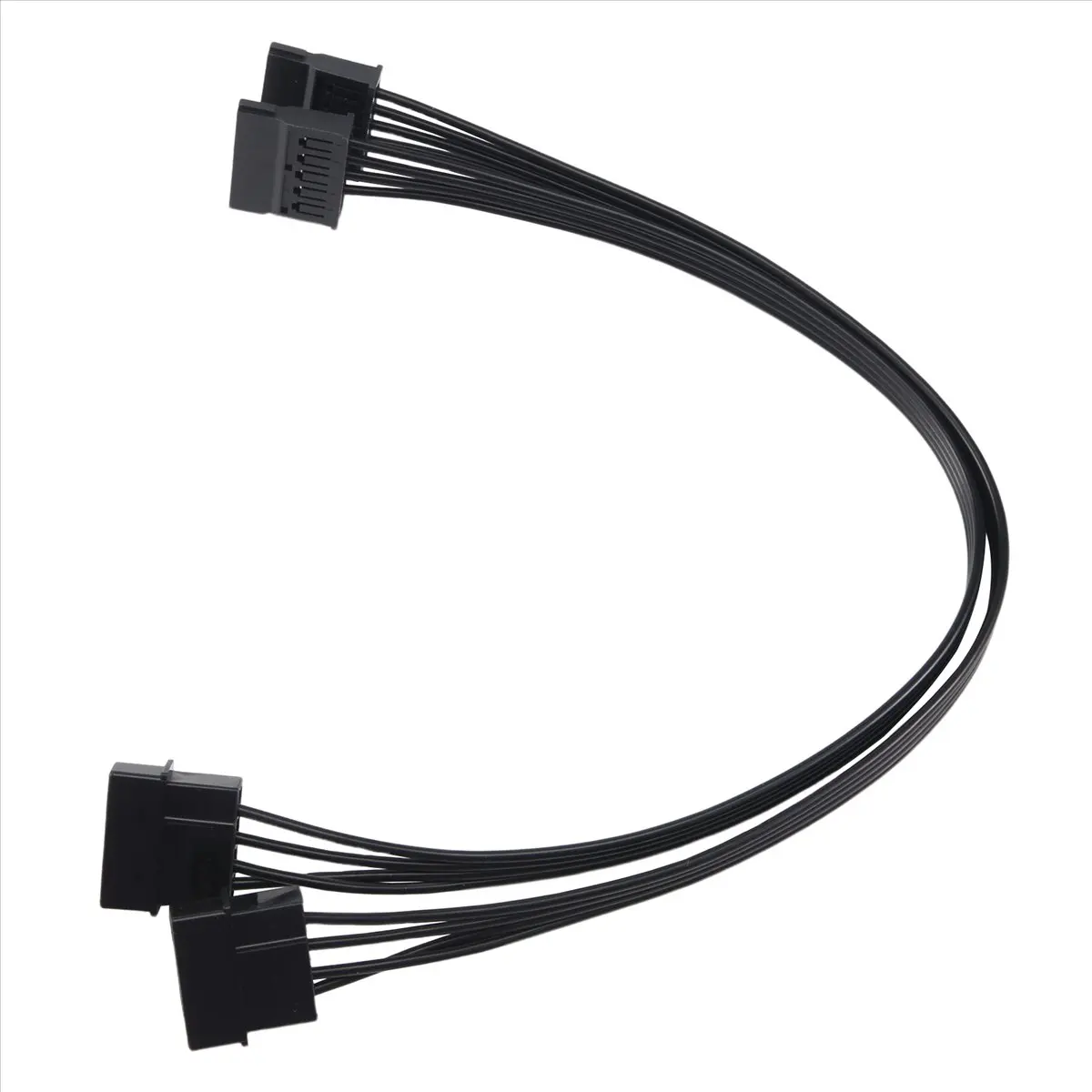 Фото Кабель-переходник A40I IDE 4-контактный (штекер) на 15-контактный (гнездо) SATA для питания жестких дисков HDD/SSD, удлинительный кабель питания, 2 шт. №2