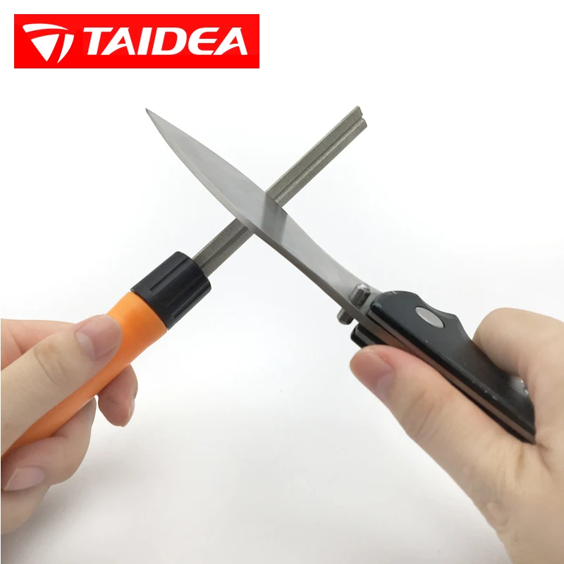 TAIDEA Pocket Knife Sharpener Flexible Diamond Sharpening Rod Portable Mini Multi Function Outdoor Honing Tools Steel Camping