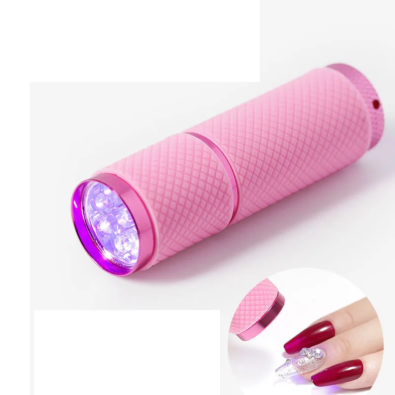 Mini UV Led Light UV LED Lamp Nail Dryer for Gel Nails 9 LED Flashlight Portability Nail Dryer Machine Nail Art Tools UV Light