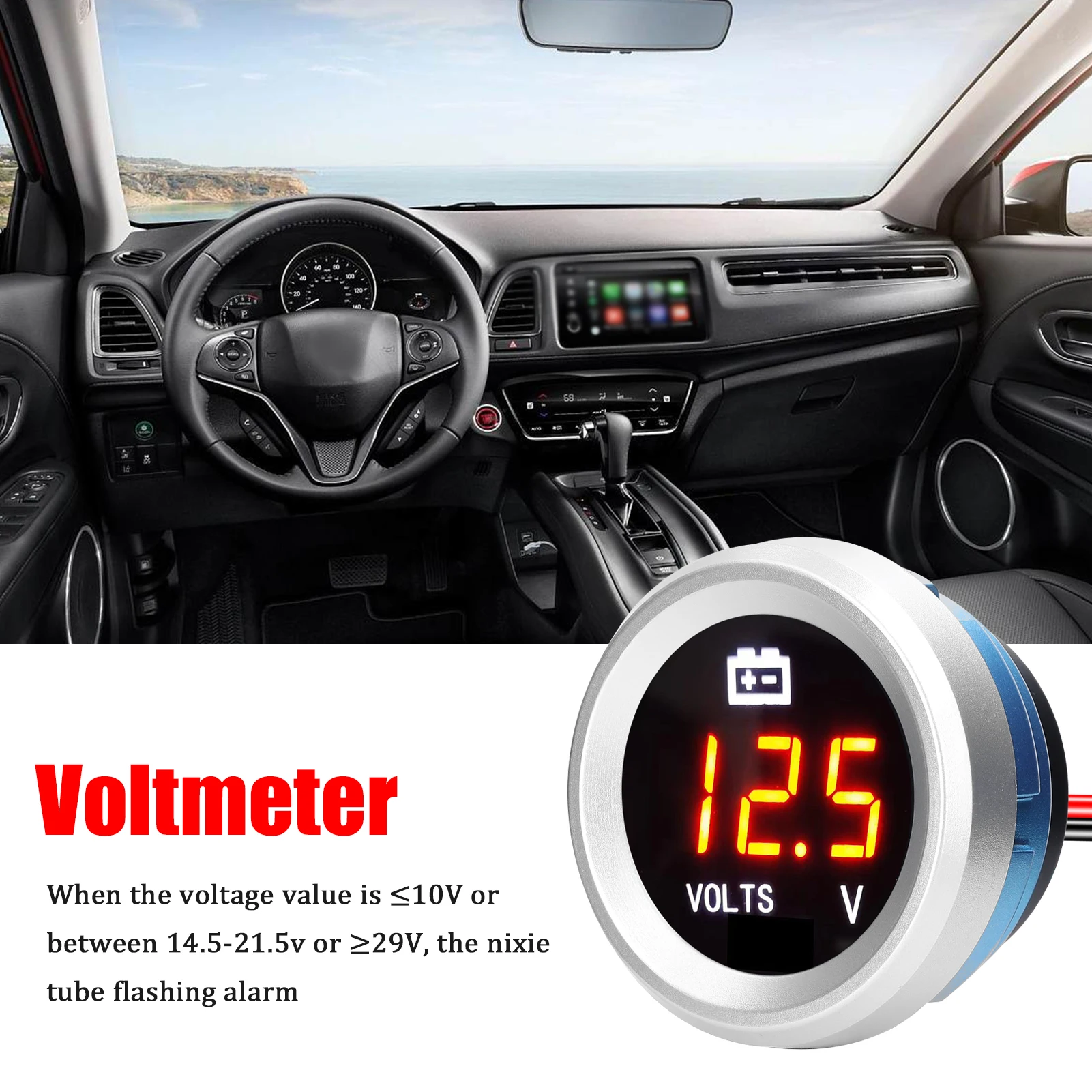 Цифровой Вольтметр С Мигающей Сигнализацией Автомобильный Магнитный Тестер Для