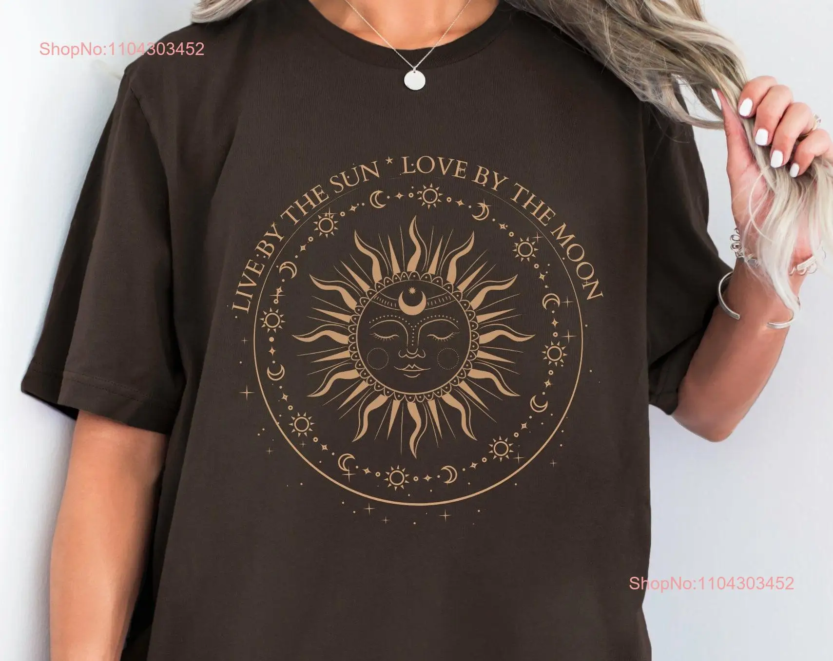 Винтажная женская футболка с изображением солнца и луны корицей для девочек