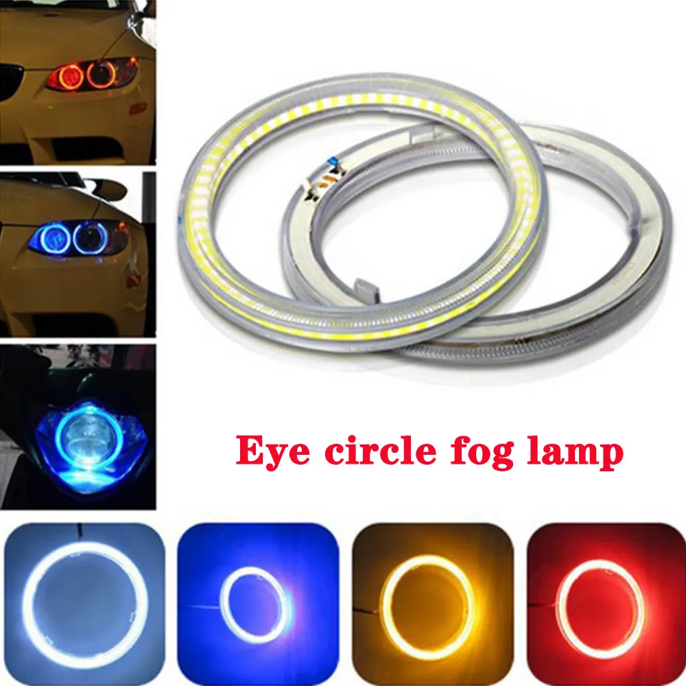 

Car Led Lamp Headlight Aperture Car Headlight Audio Modification Cob Angel Eye Circle Angel Eye Fog Lamp