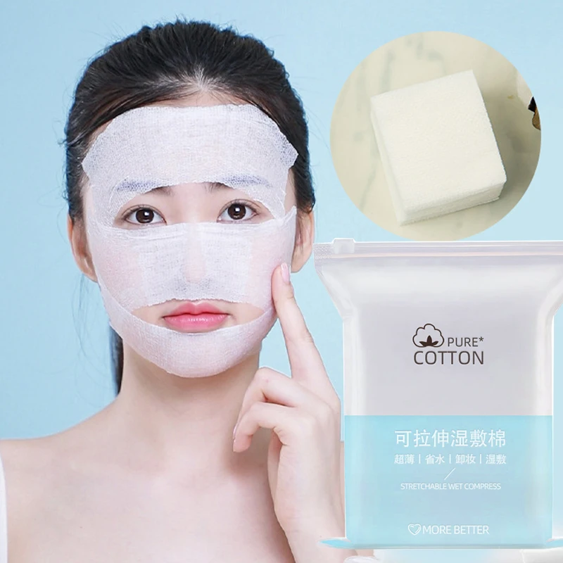 

200PCS Soft Stretchable Makeup Cotton Wipes Disposable Makeup Remover Pads Face Cleansing Wipe Paper Cosmetics Tools